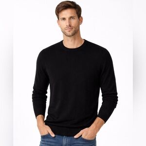Losani 100% Cashmere Made in Italy Black Crewneck Sweater Men’s L